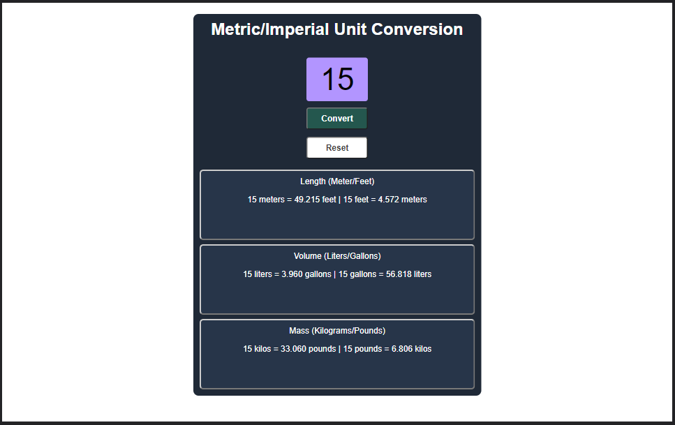 unit/metric converter